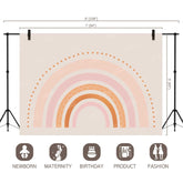LB0221 Pastel Semi Circles Theme Backdrop